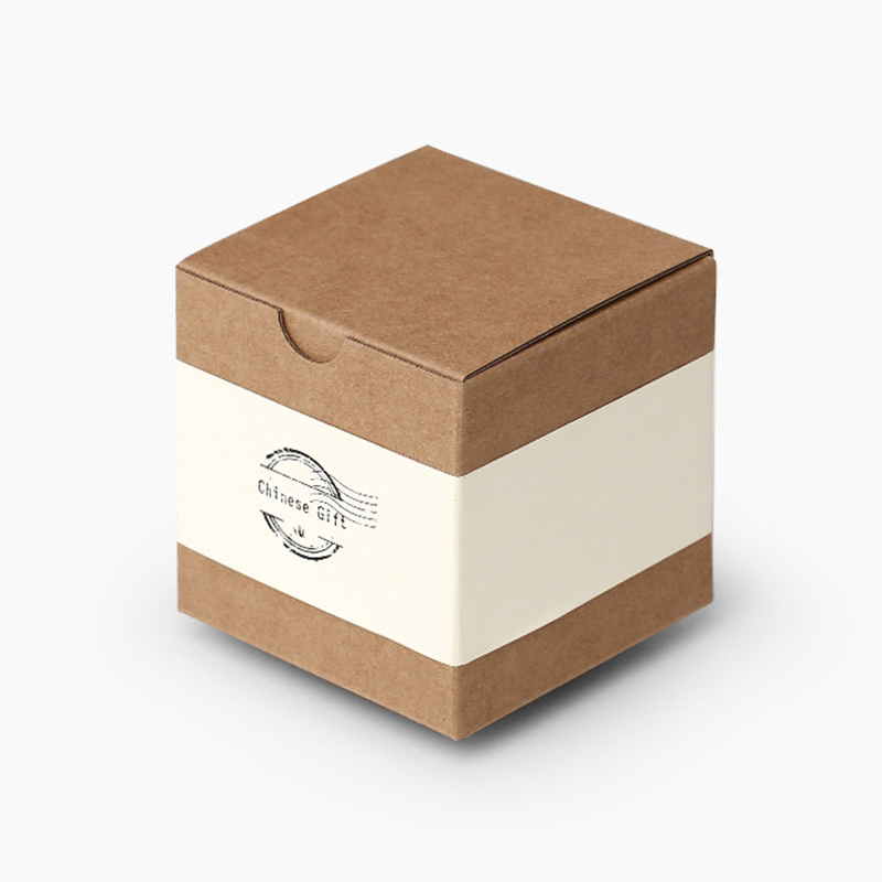 Kleine Luxus-Box aus recyceltem Farbdruck-Logo-Verpackungspapier